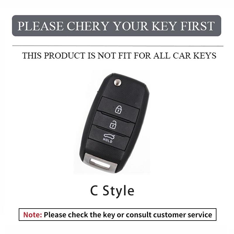 ABCDFH1 Car Key Case for Kia Rio Optima Sportage Sorento Soul Ceed Cerato Forte Seltos 3 Buttons Flip Remote Control Protection Cover