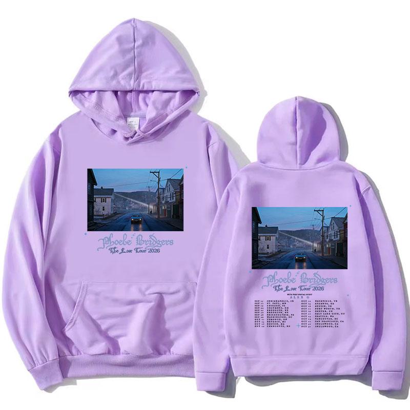 Phoebe Bridgers The Lost Tour 2026 Hoodies Fleece Long Sleeve Hooded Sweatshirt Casual Pocket Design Graphic Merch Pullovers