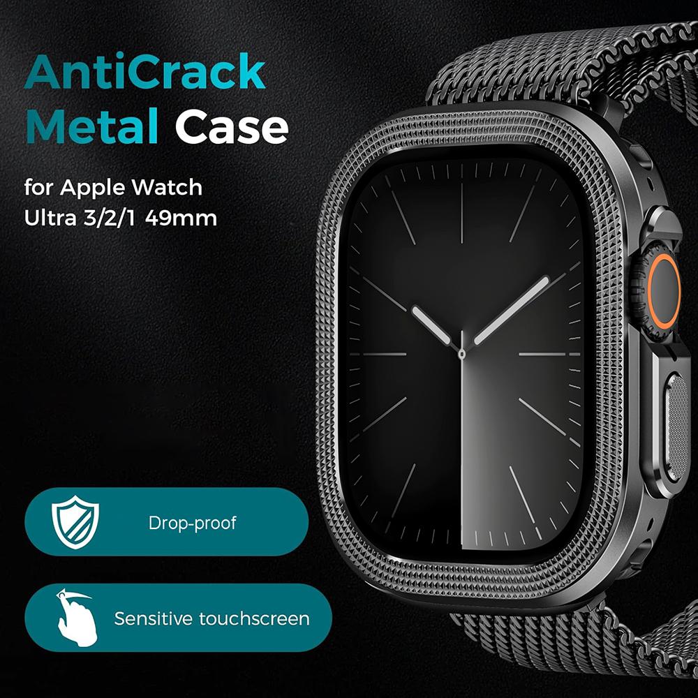 Роскошный сплавной корпус для Apple Watch Ultra 3 49 мм Чехол для Iwatch ULTRA 3 2 1 49 ММ Оболочка Жесткий Металлический Бампер Защитные Аксессуары