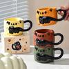 Cat Stacked Cup Creative Mug Drinking Water To Entertain Guests Cups for Home Set Handle Ceramic Coffee Cup
