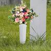 6 Pcs Cemetery Vase Memorial Floral Vase Headstones Flower Holder Tomb Cone Vase with Spike for Flower Arrangement Graves Headstones