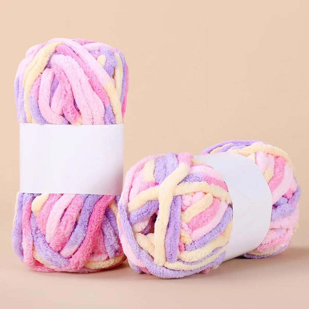50g Thick Velvet Yarn Handmade DIY Knitting Yarn Wool Line Baby Scarf Hat Soft Chenille Yarn Knit Wol Crochet Knitting