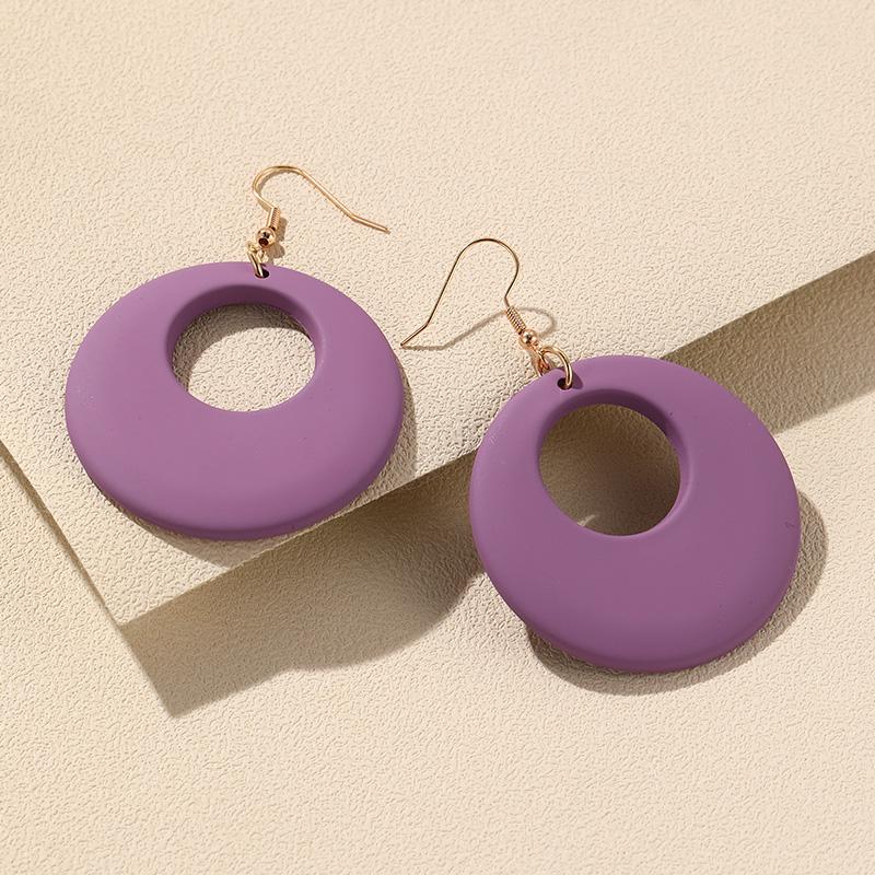 Новые модные большие серьги-подвески из акриловой смолы для женщин, длинные геометрические круглые серьги-подвески для девочек, корейские ювелирные изделия для путешествий