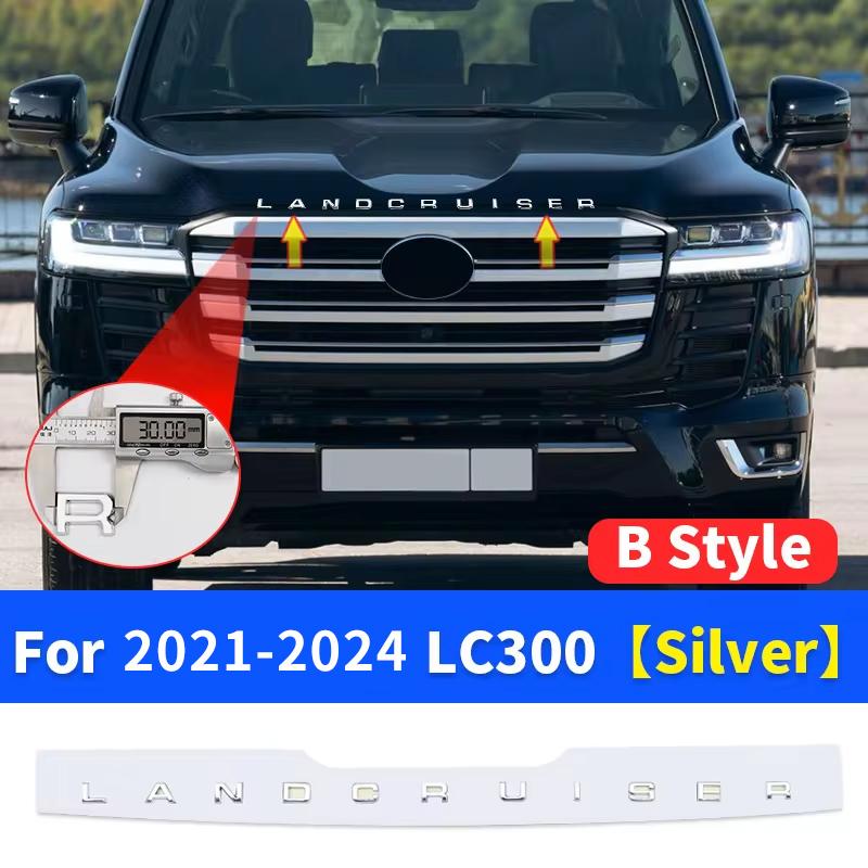 Для Toyota Land Cruiser 300 LC300 Декоративная крышка двигателя Логотип Land Cruiser Аксессуары для модификации Наклейка-письмо FJ300 YU6