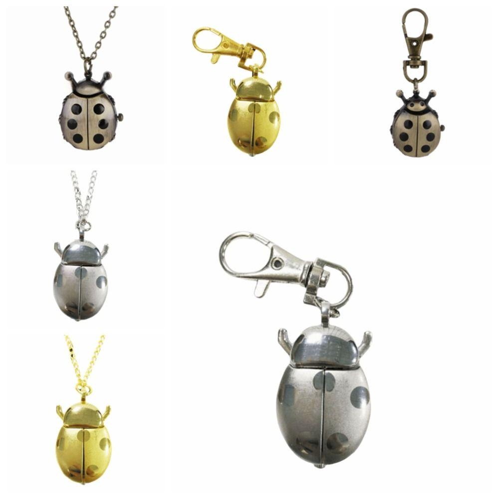 Pendant Design Creative Quartz Watch Alloy Decorative Keychain Beetle Pocket Watch Decorative