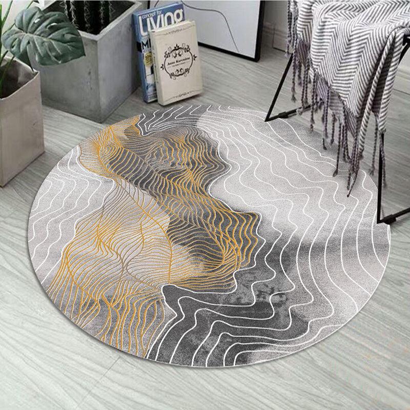 Splash Ink Bedroom Decor Round Carpet Fluffy Soft Lounge Rug Modern Simple Carpets for Living Room Washable Luxury Cloakroom Mat