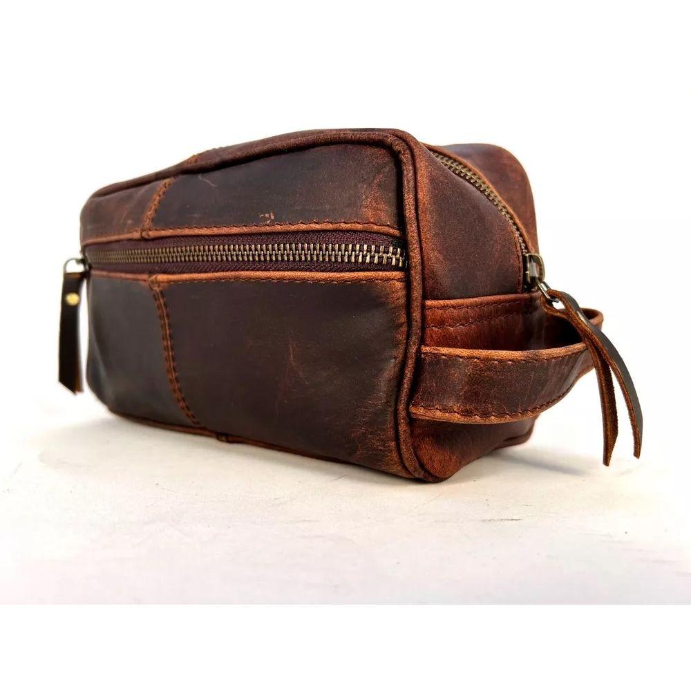 Сумка для туалетных принадлежностей из натуральной кожи буйвола Travel Dopp Kit Чехол для бритья для мужчин и женщин