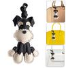Elegant Schnauzer Dog Keychain Fashionable Schnauzer Leather Key Chain Charm Handcrafted Keychain for Gifts