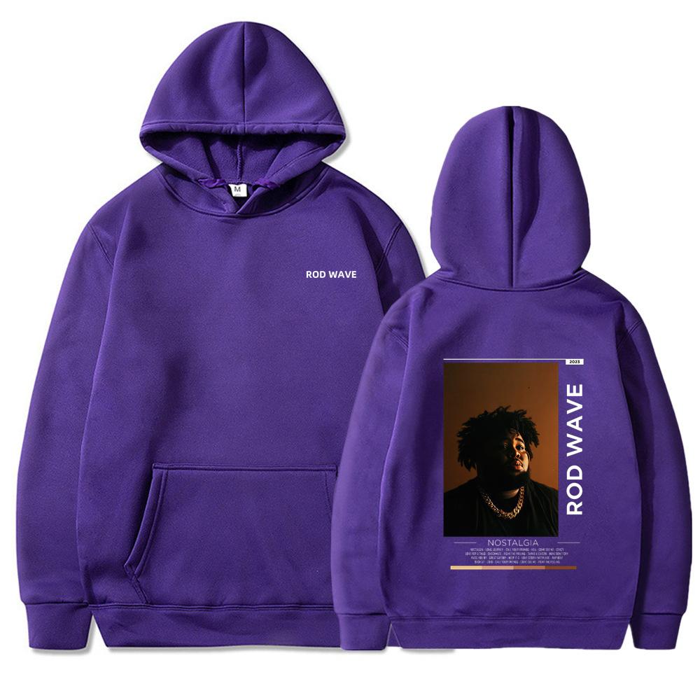 Rod Wave Nostalgia Essential Hoodies Мужские Женские Толстовки С Капюшоном Модные Повседневные Пуловеры в Стиле Хип-Хоп Осенние Мальчики Девочки Черные Уличные Толстовки С Капюшоном