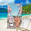 1pc Yier BuBu Bear2 Beach Towel, Beach and Seaside Swimming Pool Equipment, Fashion Pattern, Rectangular, Travel Essentials