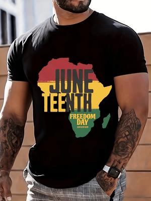 June Teenth Freedom Day Africa Map T Shirt Celebrating Juneteenth Independence Holiday for Men And W