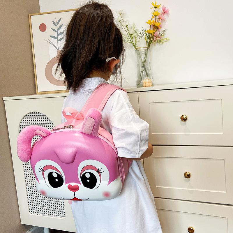 Детская школьная сумка, симпатичная сумка с рисунком яичной скорлупы, для мальчиков и девочек 3-5 лет, школьная сумка для детского сада, детский рюкзак с изображением кролика