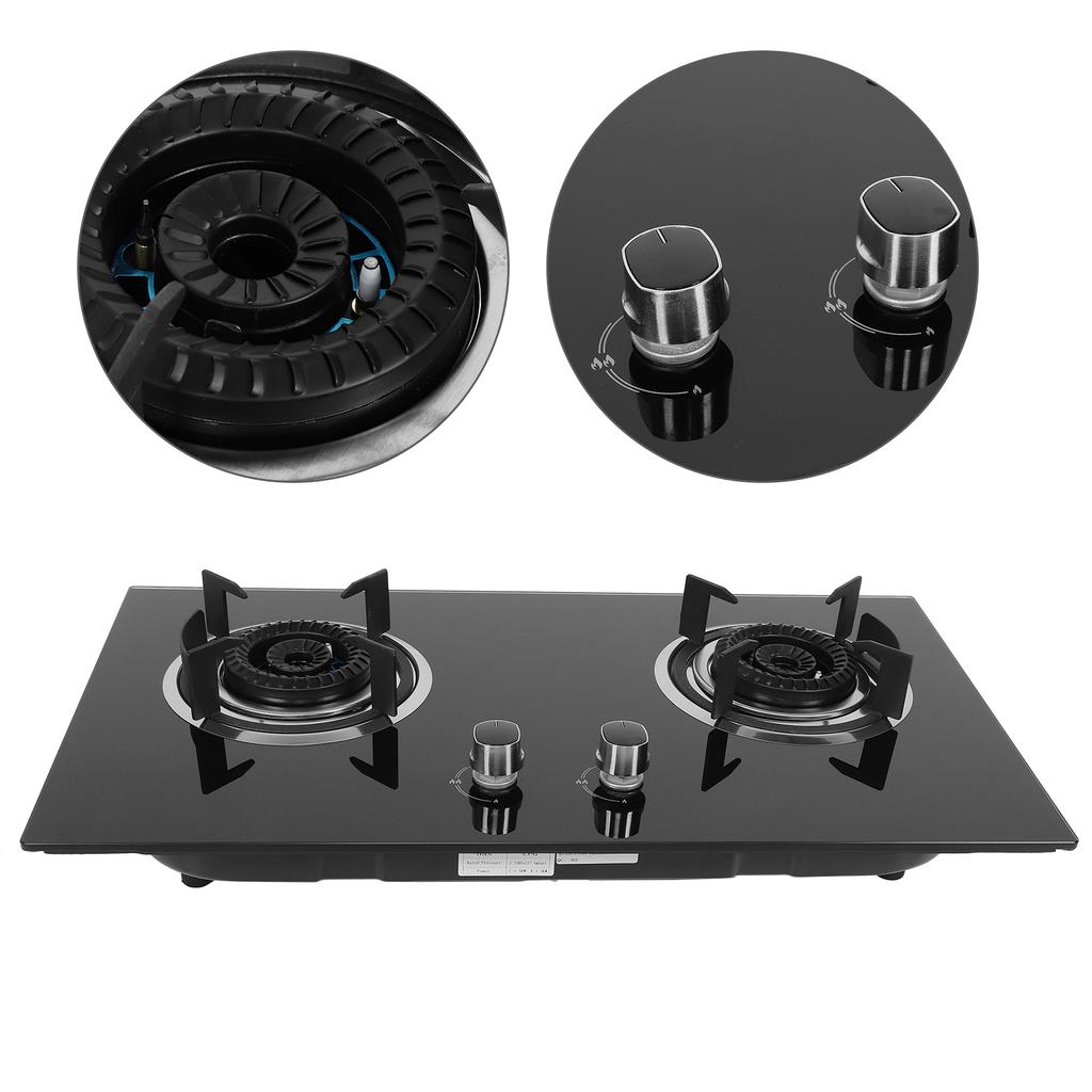 Household 2 Burners Liquefied Gas Stove Cooker Kitchen Cooking Accessory Appliance Cookware