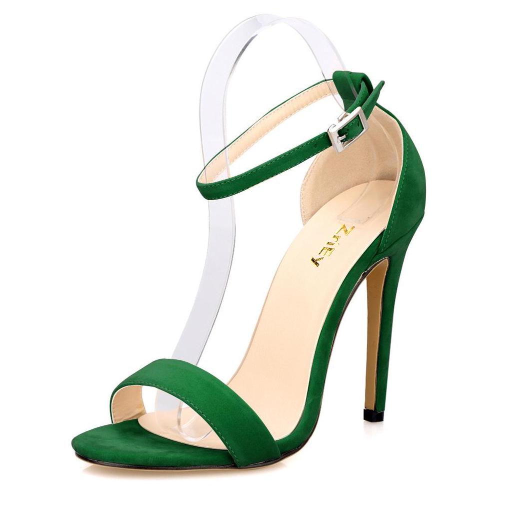 Женская обувь, пикантные удобные сандалии, туфли-лодочки, босоножки на высоком каблуке с открытым носком, пряжкой и ремешком на щиколотке, на шпильке