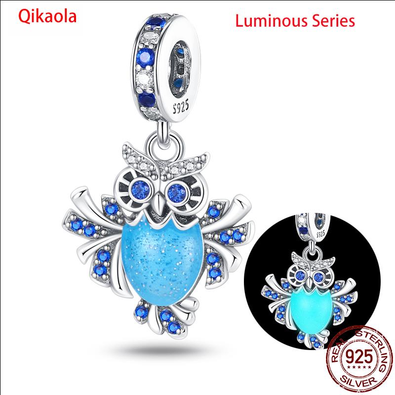 Original 100% sS925 Sterling Silver Luminous Octopus Ocean Series Charms Fit Bracelet DIY Beads Ms Jewelry Gift New In