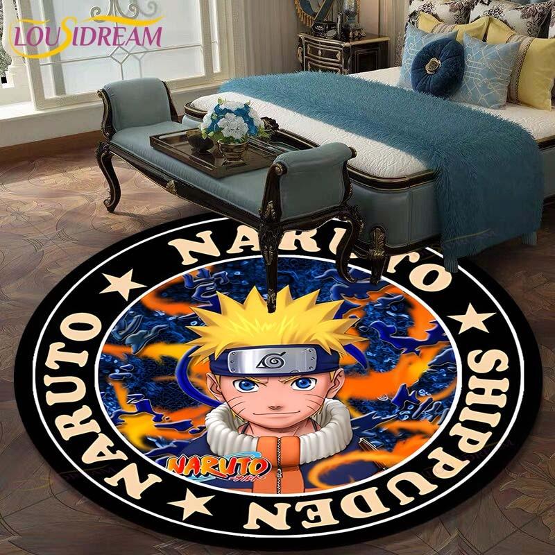 Круглый ковер с рисунком Наруто для гостиной, детский коврик, напольный коврик, коврик для ванной, ковер для спальни, коврик для детской комнаты