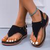 Jmprs Tassel Gladiator Sandals Women  Summer Clip Toe Wedges Sandals Woman Plus Size 43 Slingbacks Platform Beach Shoes