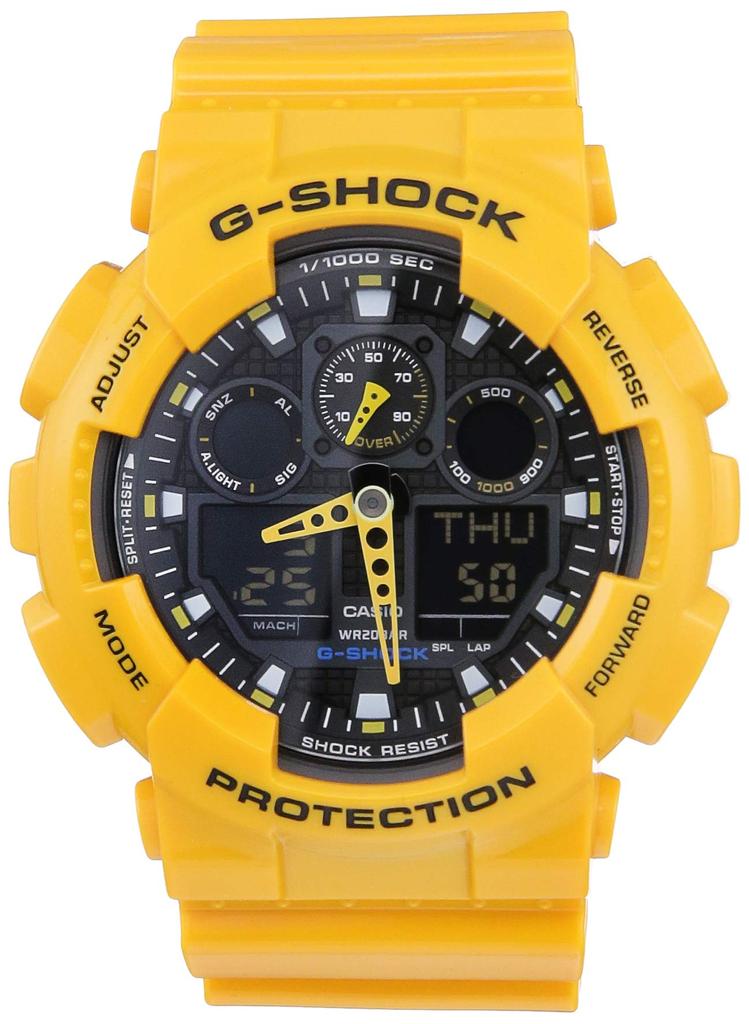 G-SHOCK GA-100A-9A G-Shock Overseas Модель Аналогово-цифровой комбинированный секундомер с точностью измерения 1/1000 секунды Реимпортированный продукт [Товар]