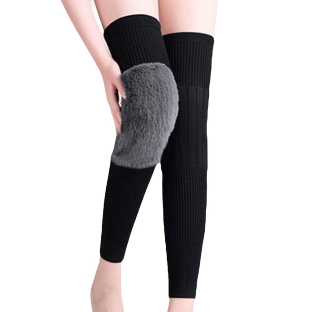 Elastic Thick Knee Protector Windproof Thermal Leg Warmers Old Cold Legs