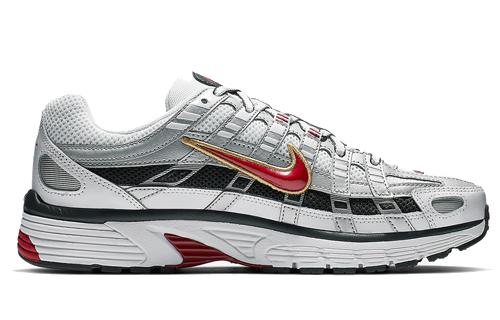 Nike P-6000 Low Top Running Shoes Women's White Red BV1021-101