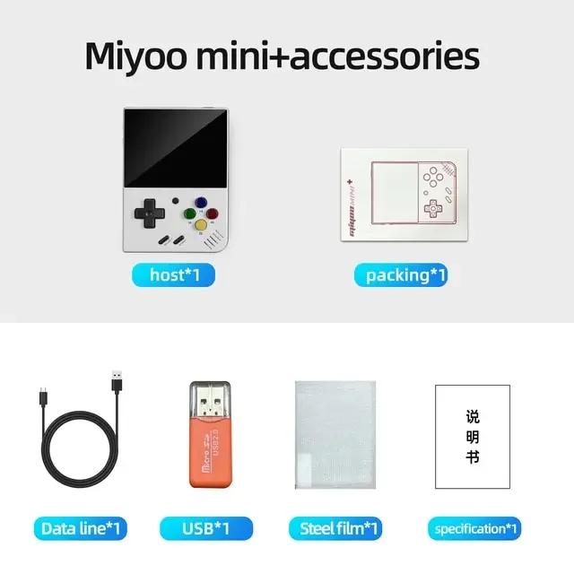 НОВАЯ портативная ретро-игровая консоль MIYOO Mini Plus V2 Mini+ 3,5-дюймовая IPS MAX 25000 игровая видеоконсоль Linux System