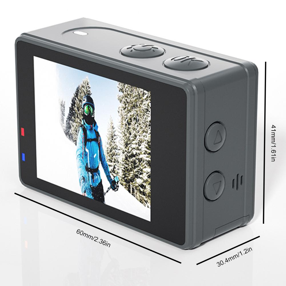 Экшн-камера 5K 4K 60FPS, стабилизация изображения, WIFI, для улицы, для велоспорта, двойной экран, широкий угол 170°, водонепроницаемость 30 м, с пультом дистанционного управления
