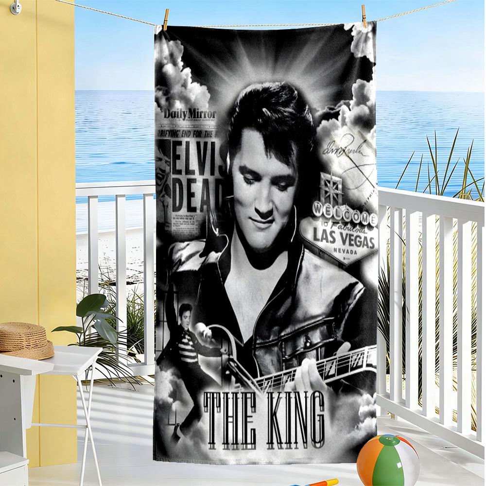 Elvis Presley Beach Towel Quick-Dry Soft Microfiber Comfortable Lightweight