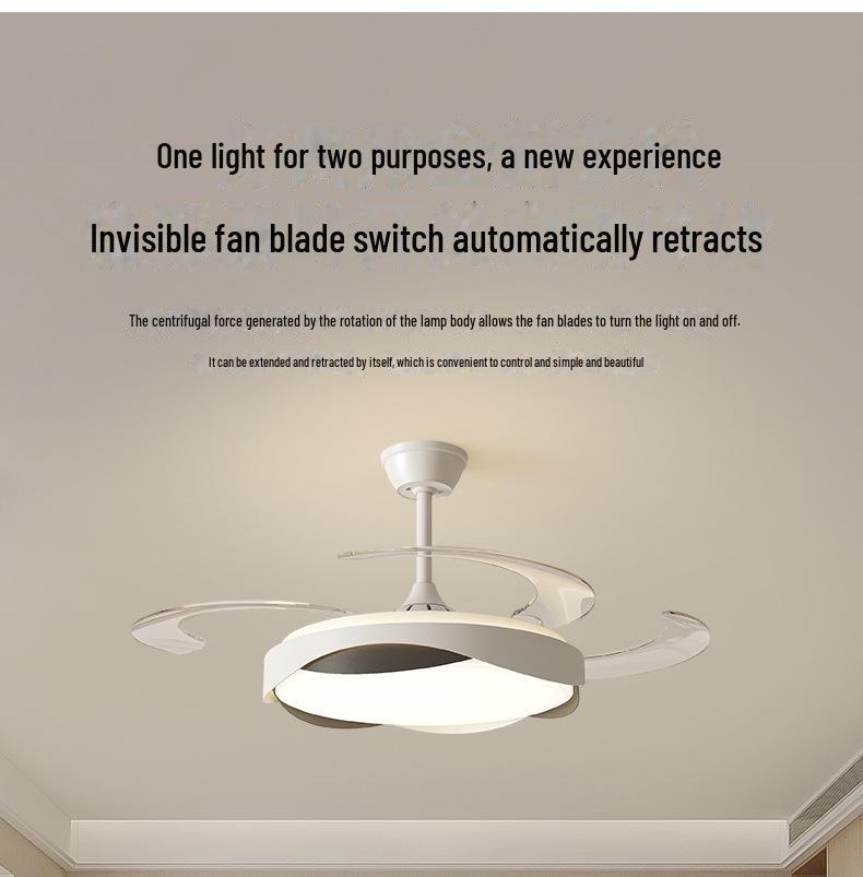 Современный потолочный вентилятор из орехового дерева с интеллектуальным преобразованием частоты для гостиной и столовой