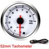 52mm Oil Pressure Gauge Boost Tachometer Voltmeter Air-Fuel Ratio Water Temp Oil Temp EGT Gauge Change 7 Colors Fit for 12V Car
