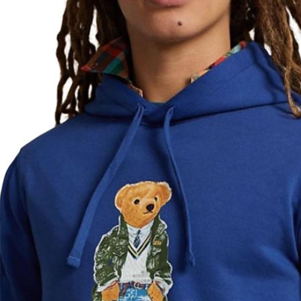 Polo Ralph Lauren Свитшот с капюшоном и длинным рукавом с принтом буквы Polo Bear Мужской свитшот Синий 710853309-033