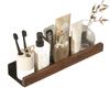 Деревянная полка для хранения в ванной без сверления, влагостойкий настенный органайзер для туалета, косметический