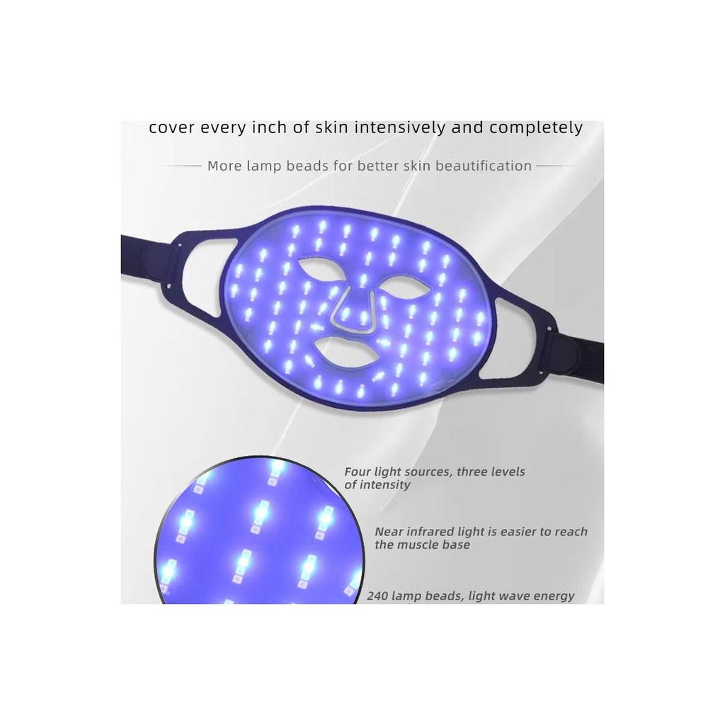 4 в 1 светодиодная светотерапевтическая маска для лица, терапия красным светом, антивозрастная, против морщин, подтяжка кожи, отбеливание, усовершенствованная фотонная маска