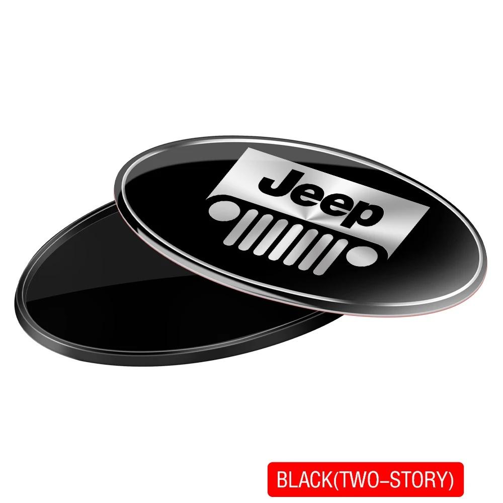 AIB3 3D Car Logo Decorative Sticker Body Trunk Emblem Decal for Jeep Renegade Wrangler JK JL Grand Cherokee Compass Car Accessories