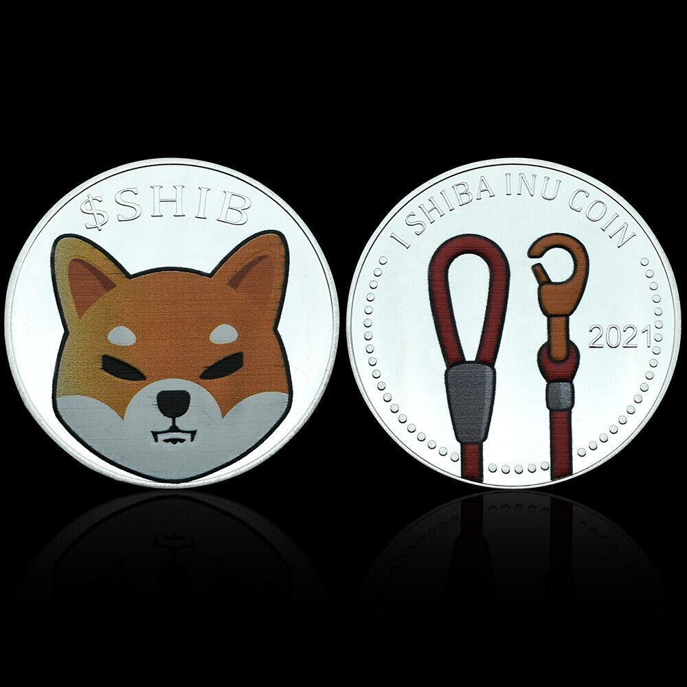 A set of 9 dog coins, gold and silver commemorative coins, fan collectible gifts