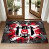Beşiktaş FC Design Crystal Velvet Rug Soft Decorative Mat for Bedroom Entrance