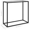 Console Table Transparent 80 x 35 x 75 cm Tempered Glass