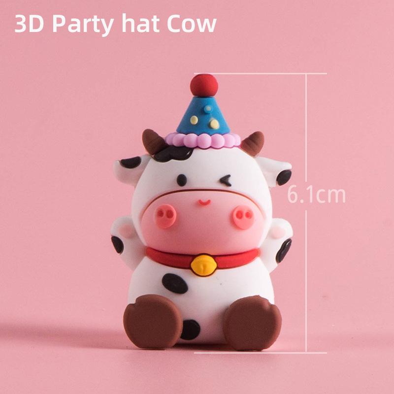 3D Топпер для торта Животные Корейский стиль Маленькие животные Тигр Лев Детский душ 1-й День Рождения Мальчик Девочка Годы Вечеринка Украшения для торта
