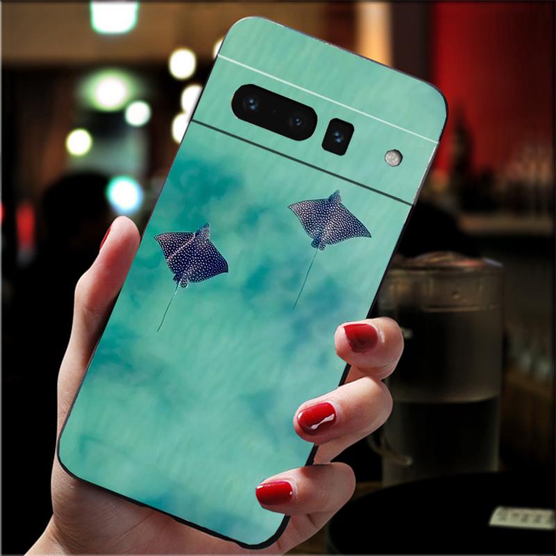 Phone Case For Google Pixel 10 9 Pro XL 9A 8 7 6 Pro Pixel 8A 7A 6A Pixel 8 7 6 5 Ocean Animal Manta Rayjpg