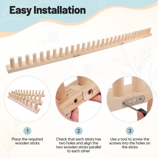 Толстая пряжа, одеяло, ткацкий станок, регулируемый ткацкий станок, деревянная колышковая рама, пряжа для одеяла, вязальный станок для одеял ручной работы