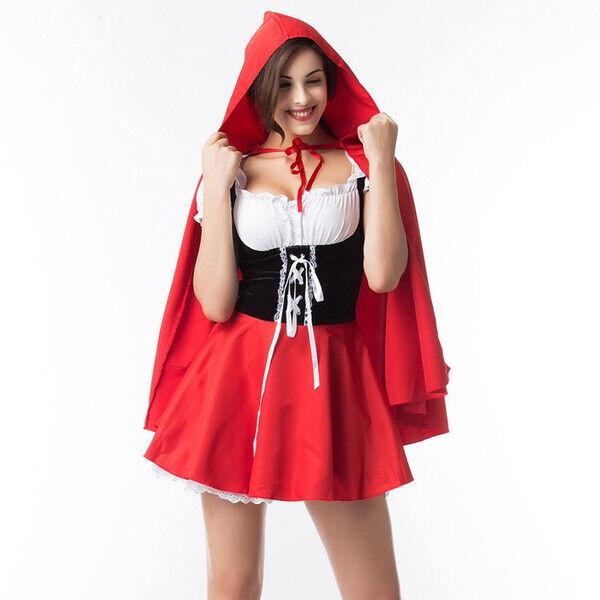 Сексуальный Disfraces Хэллоуин Кардинал Красная Шапочка Костюм Маленькая Красная Шапочка Фантазия Карнавальные Фея Костюмы для Женщин Косплей Платье Партии
