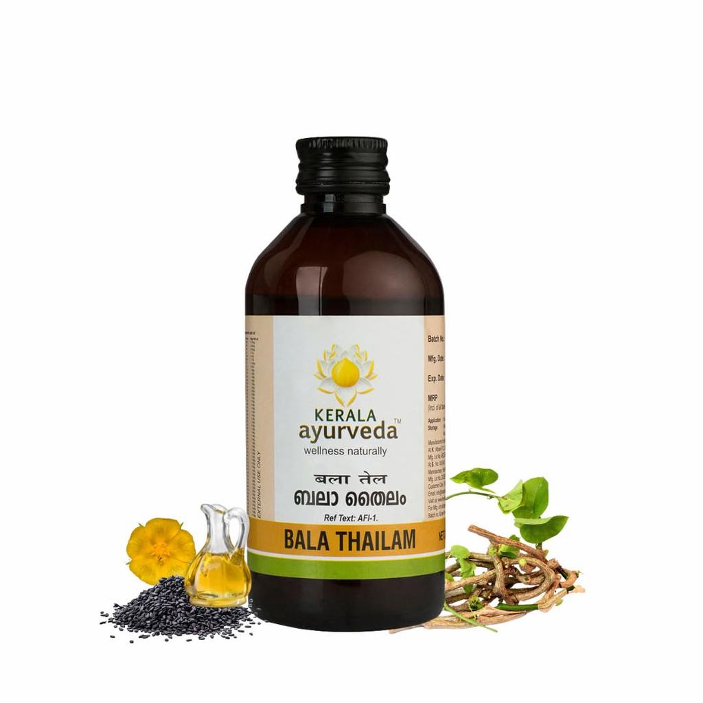 Kerala Ayurveda Bala Thailam 200 ml Herbal Muscle & Joint Massage Oil for Flexibility & Recovery