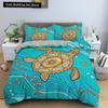 Sea Turtle Duvet Cover Set Pillow Cases Ocean Animal Turtle Bedding Set Queen Twin Kids Home Textiles Map Coral Quilt Cover King