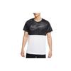 Logo Print Pullover Crew Neck Short Sleeve T-Shirt Men Tops Black White DD1716-060