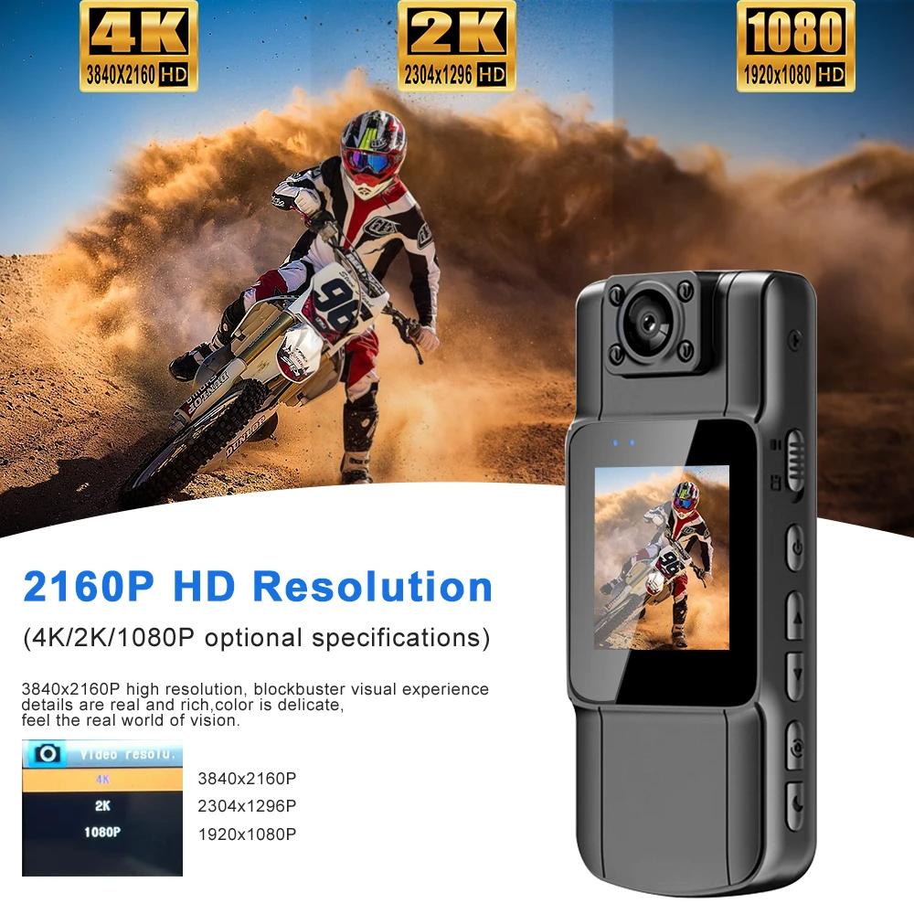 4K HD Wifi Mini Camera Handheld Back Clip Law Enforcement IR Night Vision Smart Digital Video Recorder Portable Bodycam Car Recorder