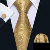 Barry.Wang Formal Mens Paisley Silk Tie Set Mens Necktie Pocket Square Cufflinks Wedding