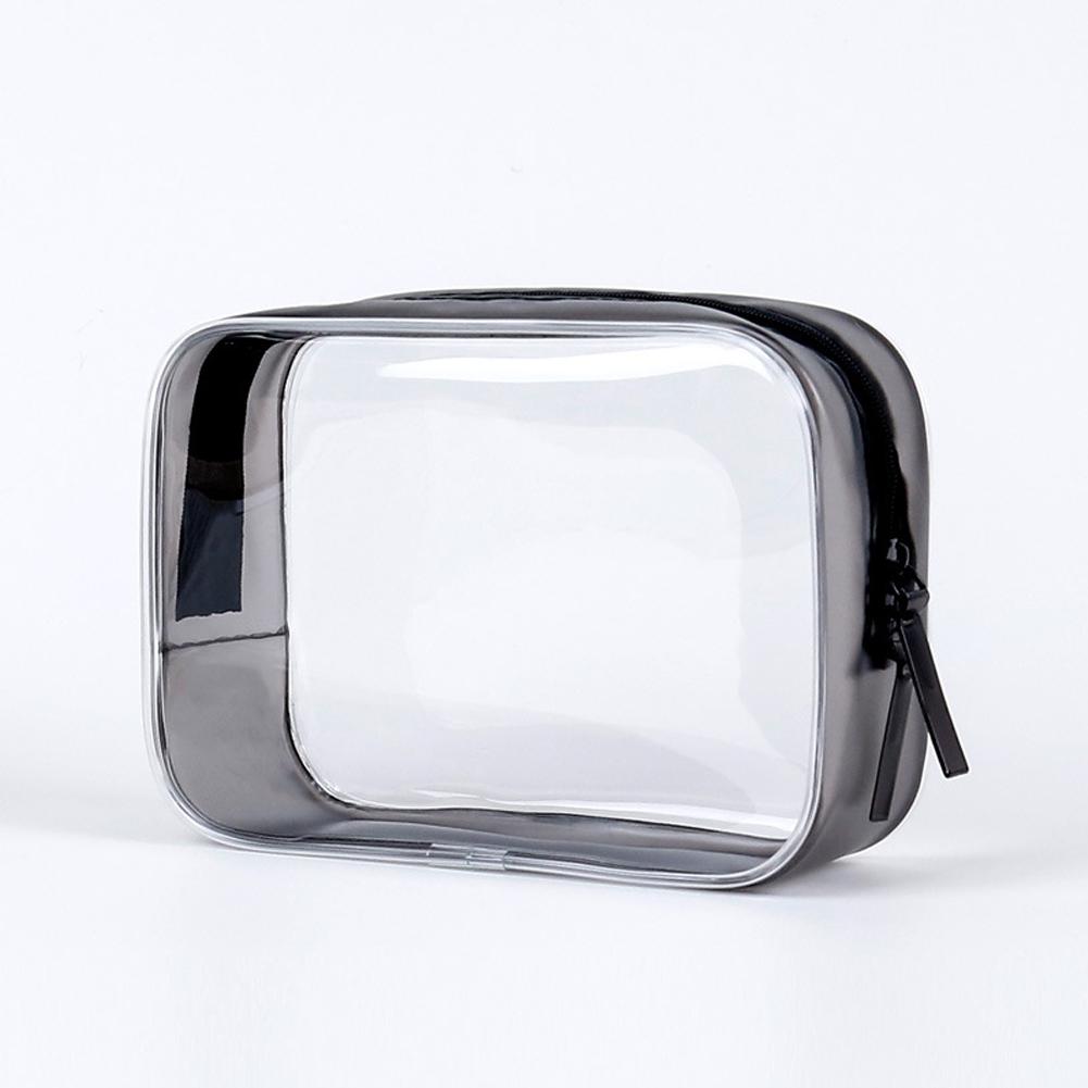 Travel Storage Bag Cosmetic Bag PVC Waterproof Transparent Cosmetic Cases Large Capacity Plastic Zipper Wash Bag