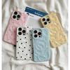 Для iPhone 17 15 16 Pro Max Чехол 13 14 Pro Любовь Горошек Складки Текстура Чехлы для Телефона Мягкий Силикон Ударопрочный Модный Чехол