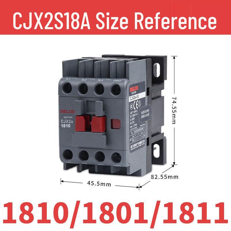 Контактор переменного тока DELIXI CJX2S 1810 1801 1811 - Напряжения: 220В, 380В, 110В, 36В, 24В.
