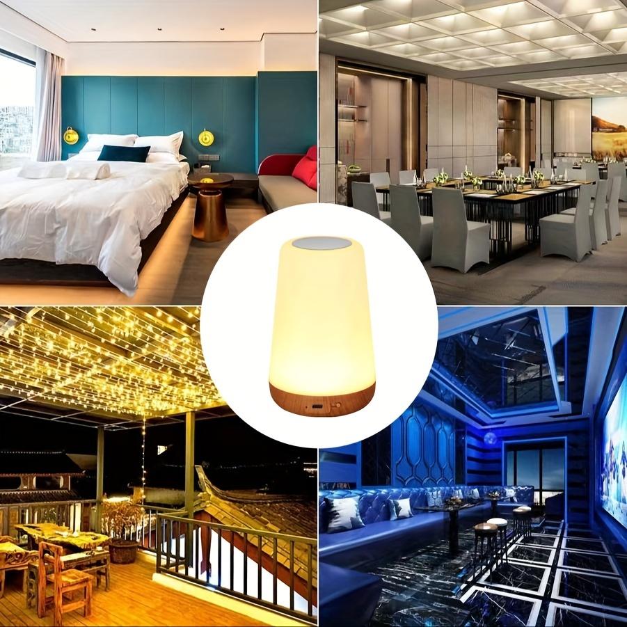 Bedroom Portable Adjustable Touch Lamp With Quick USB Charging Port, 5 Levels Of Warm White Light And 13 Color-changing RGB Night Lights