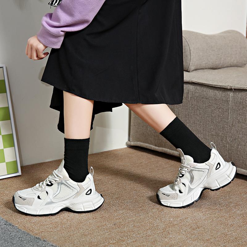 Dad Shoes Women's Women's New Shoes for Spring Breathable Sports Casual Shoes Thick Bottom Versatile Fried Street Fashion Shoes Women